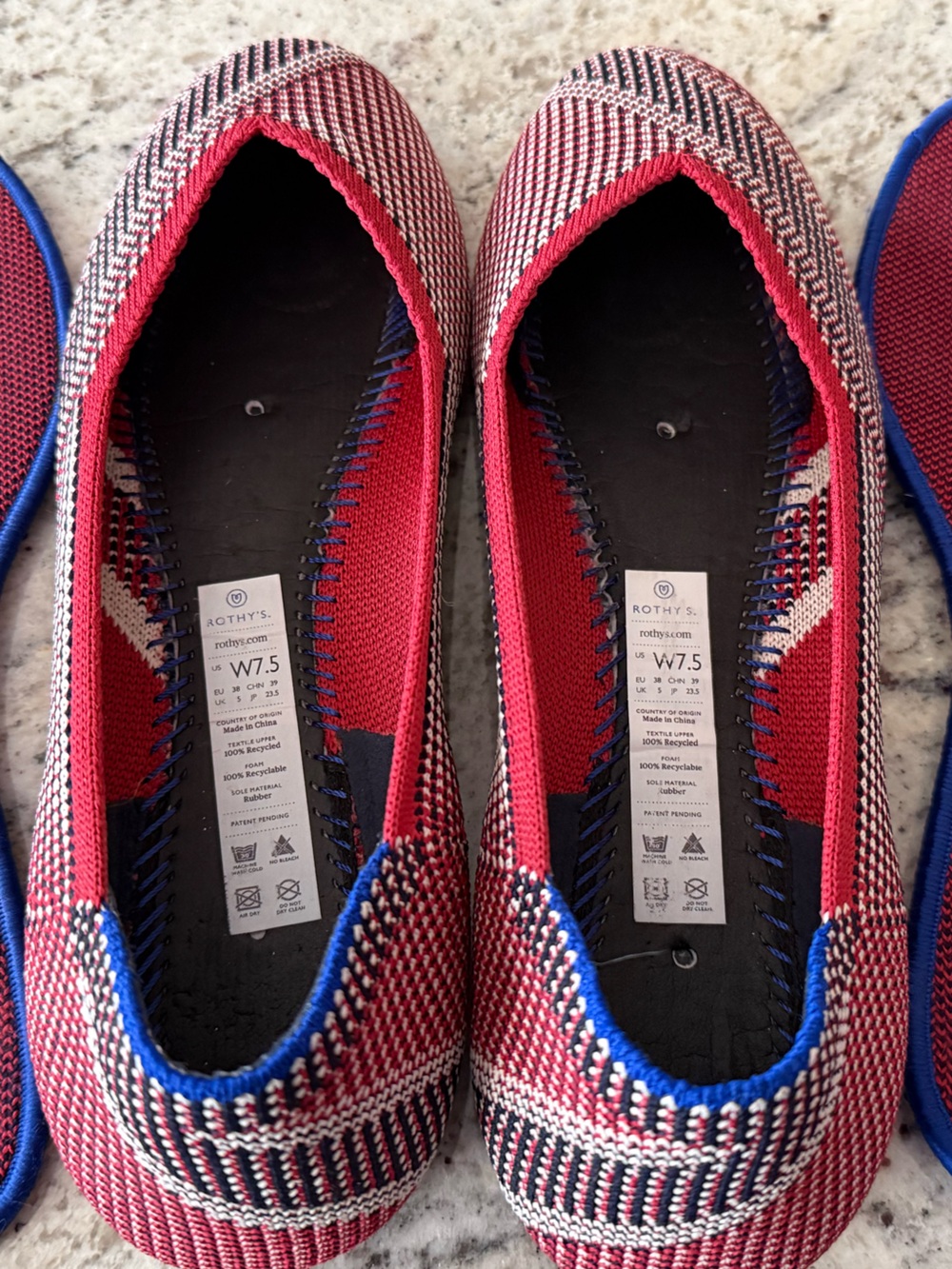Rothy’s Mirror Stripe Flat Unicorn 🦄 French Girl Chic Sustainable Classic Shoe - Picture 8 of 10